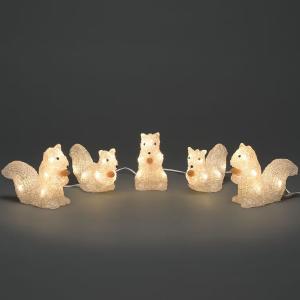 Egern Akryl 5stk 40 LED IP44 Klar Konstsmide