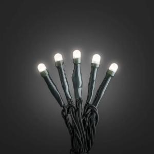 String 50 Warm White LED Frosted Top IP20 Green Konstsmide