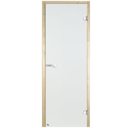 Harvia Sauna Door 7x19 with Pine Frame (Clear/Gray/Bronze)
