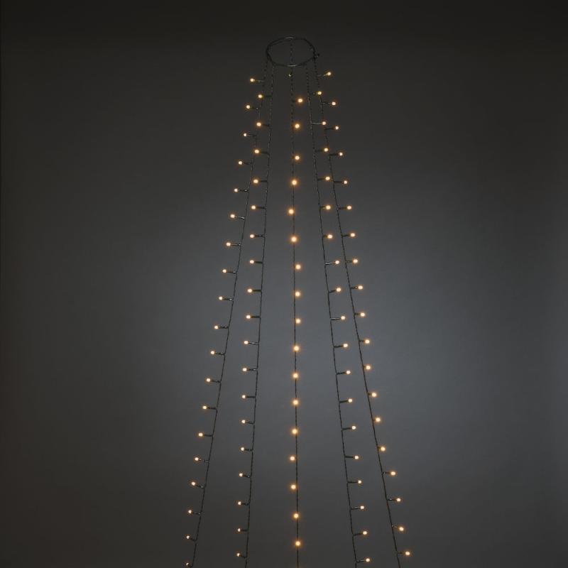 Julgransslinga 240cm 200 LED IP20 Amber Konstsmide