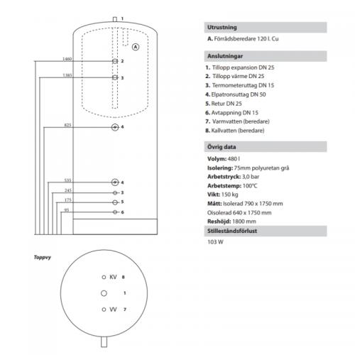 ACKUMULATORTANK TS500/120 L. BER