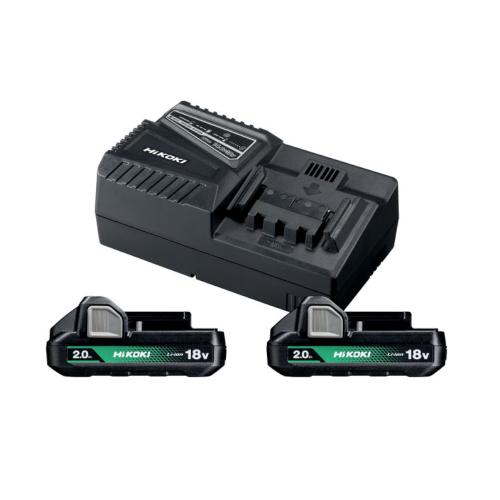 Batteripaket 18V 2 x BSL1820M + UC18YFSL, HiKOKI 68020013
