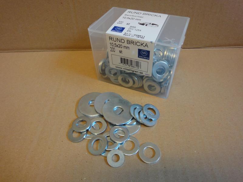 Bricka Rund FZB 8,4X16X1,6MM 250 st