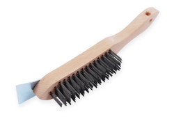STÅLBORSTE QPT 6-RADIG MED SKRAPA