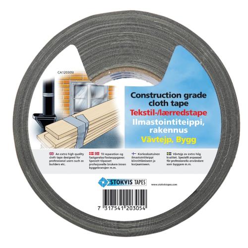 Stoftape Konstruktion 50mmx25m Sølv Stokvis Tapes