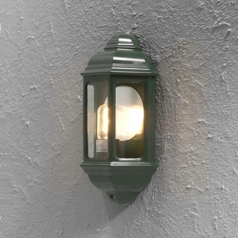 Cagliari Väggplafond E27 230-240V IP43 Grön Konstsmide