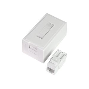 ​Modular Socket 1X8 UTP QC C6 External White Elko