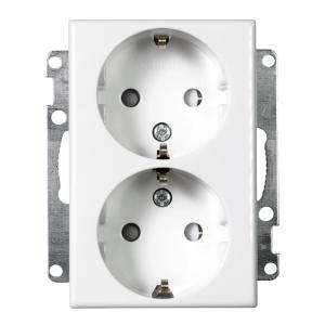 Outlet 2-Way Recessed With Earth Combination Assembly 16A 250V Elko