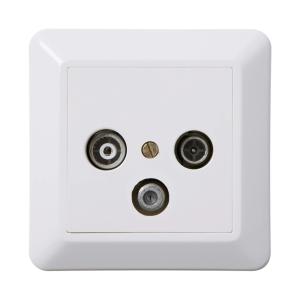 Antenna Socket With Satellite Output RS Pure White Elko