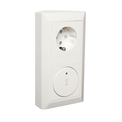 Timerkit Hörnbox 2300W 250V 10A Fjällvit Elko