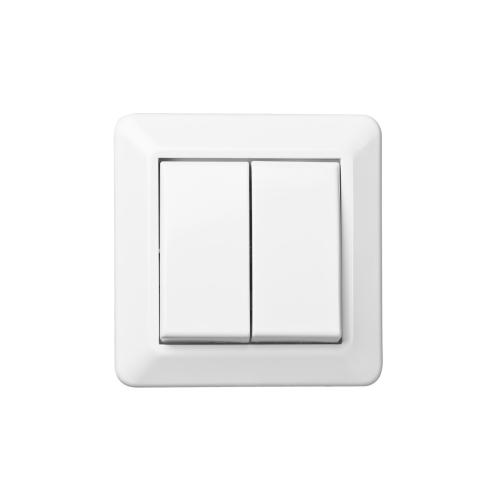 Afbryder Dobbelttrin Forsænket Uden Klor 250V 16A Bjerg Hvid Elko