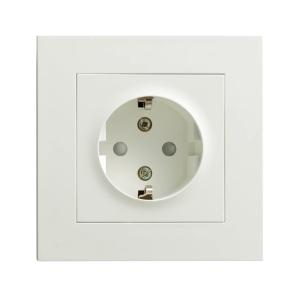 Outlet 1 Way With Earth In Screw 16A 250V IP20 Mountain White Elko