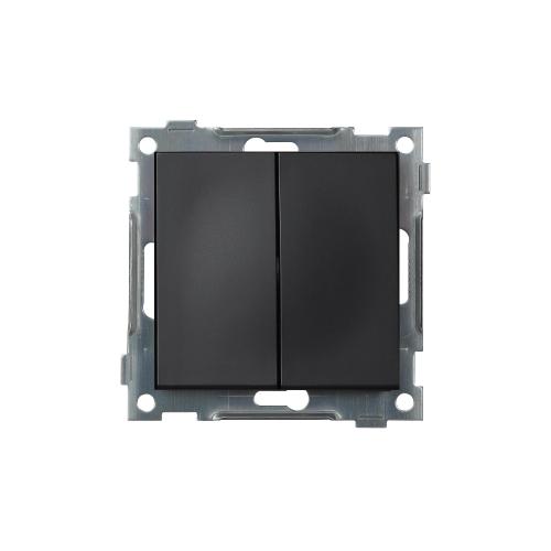 Strømafbryder Krone Hurtig Uden Ramme 250V 16A Sort Elko