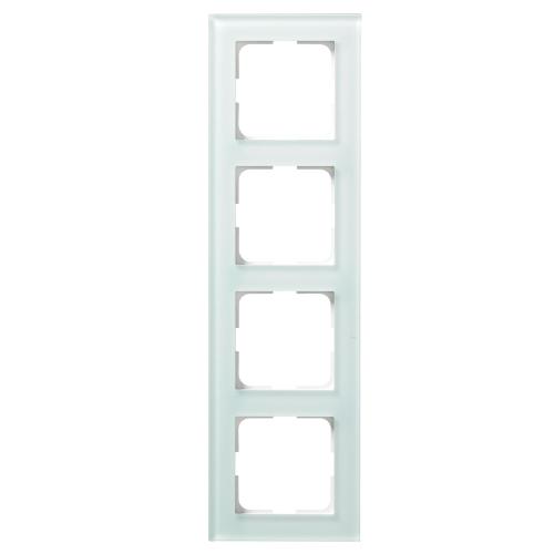 Plus Option Ramme 4-Bakke Glas Hvid Frost Elko