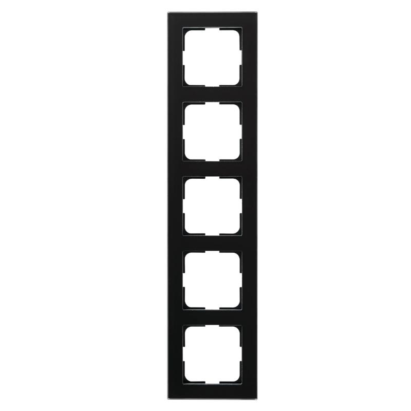 Plus Option Ram 5-Fack Glas Svart Sotat Elko