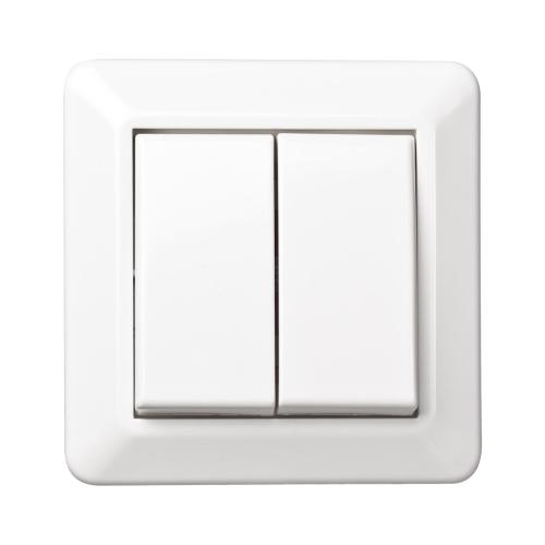 Skifte Dobbelttrin Forsænket Uden Klor 16A 250V IP20 Bjerghvid Elko