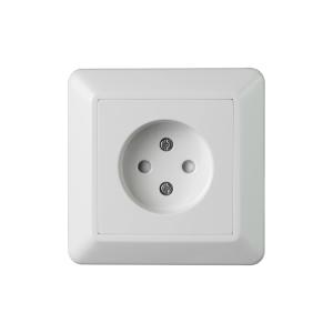 Outlet 1-Way Recessed Without Earth Without Claws 250V 16A Mountain White Elko