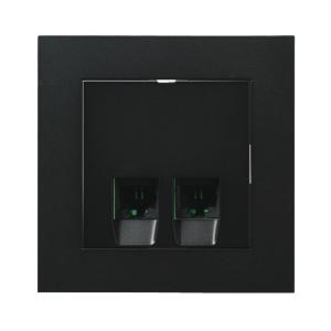 Plus Modular Sockets​ 2x8 Category 6 UTP Black Elko