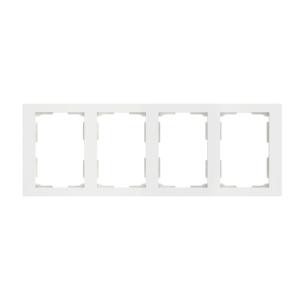 Plus Combination Frame 2-Way Socket 4-Gang Mountain White 5pcs Elko