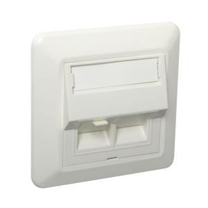 Socket 1x8 Angled STP C6A IP20 Mountain White Elko