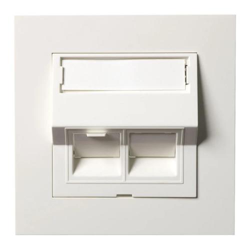 Uttag 2x8 STP C6A ToolLess Plus IP20 Vit 5st Elko