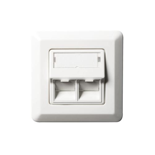 Socket Angled 1x8 STP C6A ToolLess Mountain White 5pcs Elko