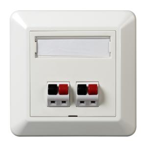 Socket 2xSpeaker IP21 White 5st Elko