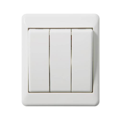 Strömställare UTV 3x1-Polig 250V 16A Fjällvit 10st Elko