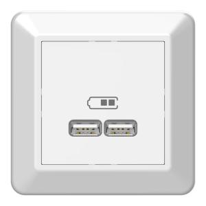 RS Charging Socket USB 2.1A Mountain White Elko