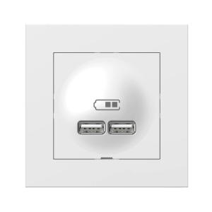 Plus Charging Socket USB 2.1A 5V Mountain White​ Elko