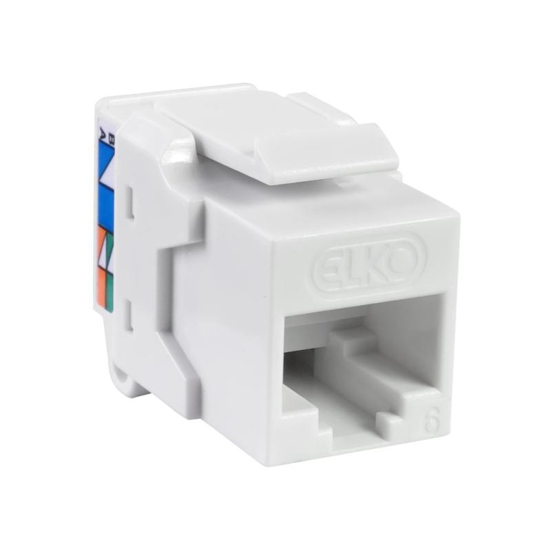 Modularjack Croco ToolLess UTP C6 Vit 24st Elko
