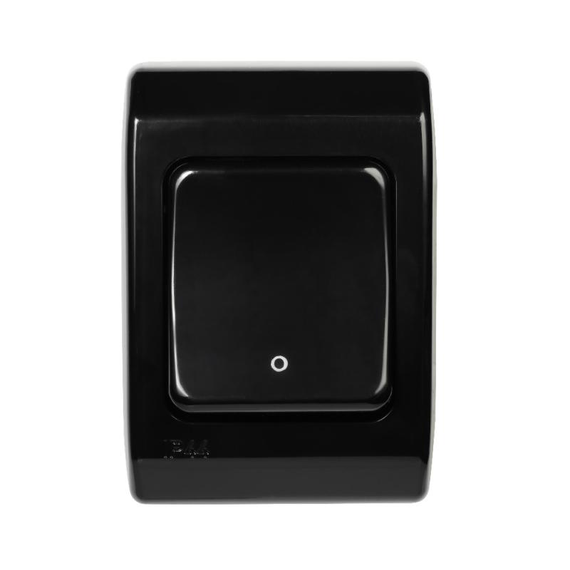 Admiral Brytare 2-Pol 16A 250V IP44 Svart Elko