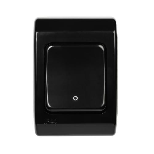 Admiral Brytare 2-Pol 16A 250V IP44 Svart Elko