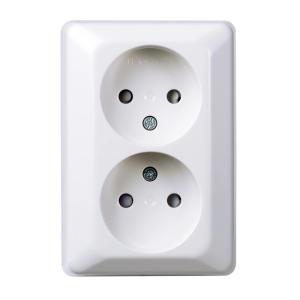 Outlet 2-Way RS Without Ground Screw Connection UTV Pure White Elko