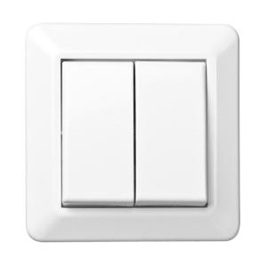 Switch Double Step Recessed Without Claws 16A 250V Pure White Elko