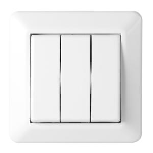 Switch 3x1-Pol Recessed Without Claws 16A 250V Pure White Elko