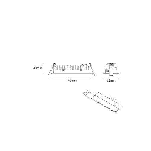 Downlight Inspire R 150, Vit, LED, 8W, SG Armaturen 212419