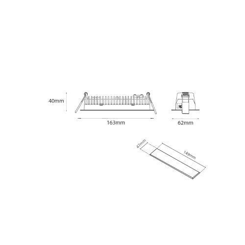 Downlight Inspire R 150 Dali, Svart, LED, 8W, SG Armaturen 212424