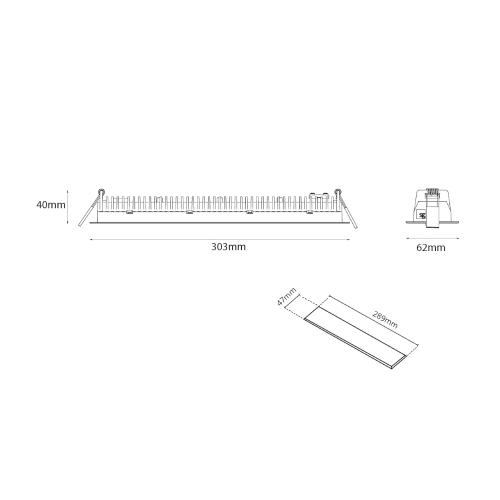 Downlight Inspire R 300, Vit, LED, 15W, SG Armaturen 212433