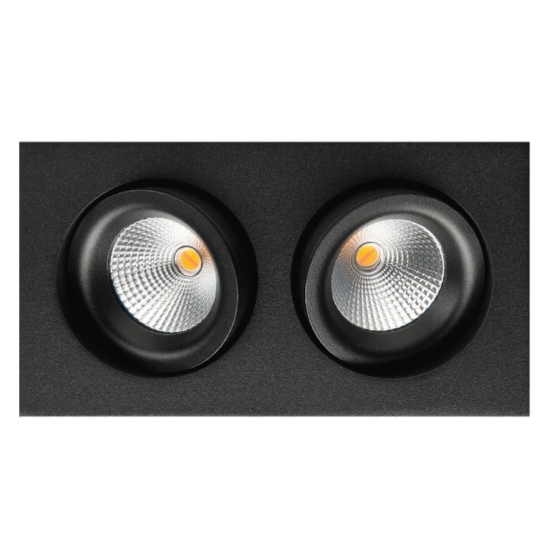 Downlight Junistar DimToWarm, Svart, LED, 2x7W, SG Armaturen 901263