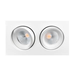 Downlight Junistar Square, White, LED, 2x7W, 2Pcs, SG Armaturen 902231