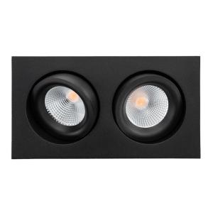 Downlight Junistar Square Black LUX 2700K LED 2x7W, SG Armaturen 902596