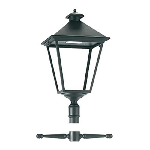 Stolparmatur Lykthus London Big LED 17,5W 220-240V Svart Norlys 4113B