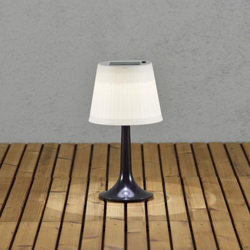 Assisi Bordlampa Solcell LED IP44 Svart Konstsmide