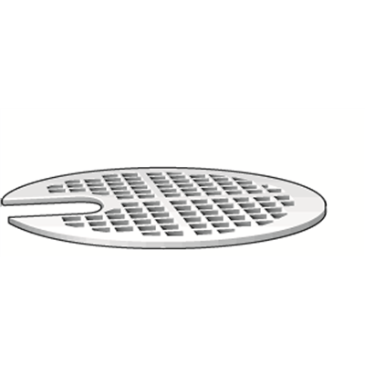 Sil med urtag till golvbrunnar och förhöjningar 225 Vit Epoxi 240mm