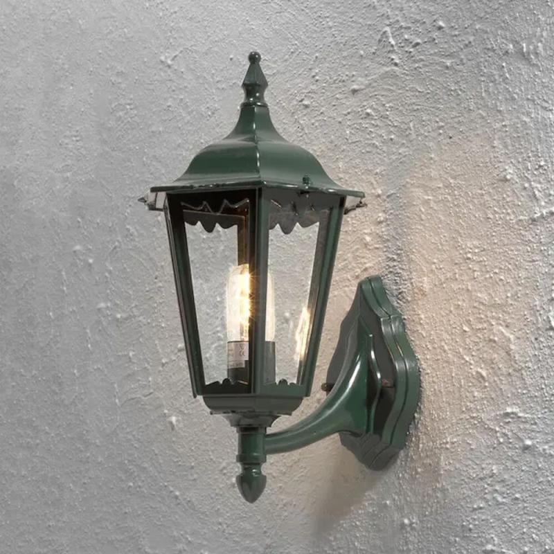 Firenze Vägglykta Upp E27 100W 230-240V IP43 Grön Konstsmide