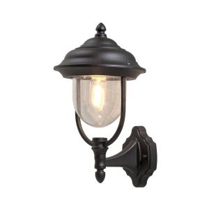 Parma Wall Light Down, E27, Black, 230-240V, IP43, 75W, Konstsmide