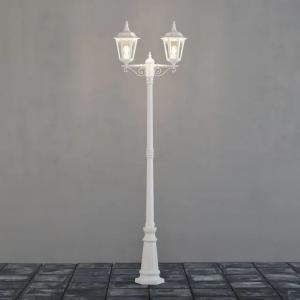 Firenze 2-Armet Stolpelampe Inklusive Stolpe E27 220cm 230-240V IP43 Hvid Konstsmide