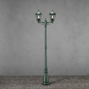 Firenze 2-Armet Stolpelampe Inklusive Stolpe E27 220cm 230-240V IP43 Grøn Konstsmide