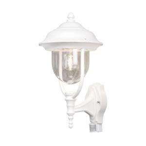 Firenze Wall Lamp Up E27 PIR, White, 230-240V, IP44, 75W, Konstsmide